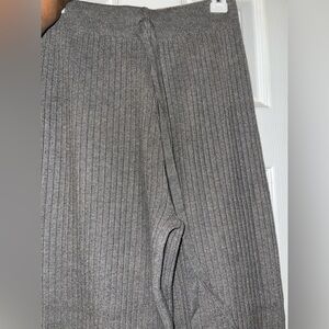 Petal and Pup Women’s Gray Ribbed Knit Wide leg Pants Size Small